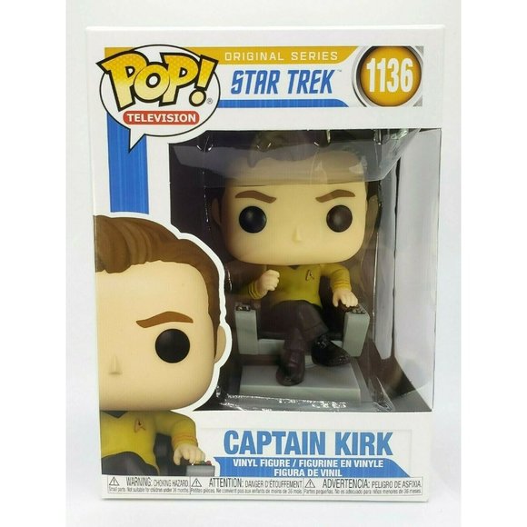 Funko 1136 CAPTAIN KIRK in Chair Star Trek Original Series TV Pop NEW Unopened - Picture 2 of 10